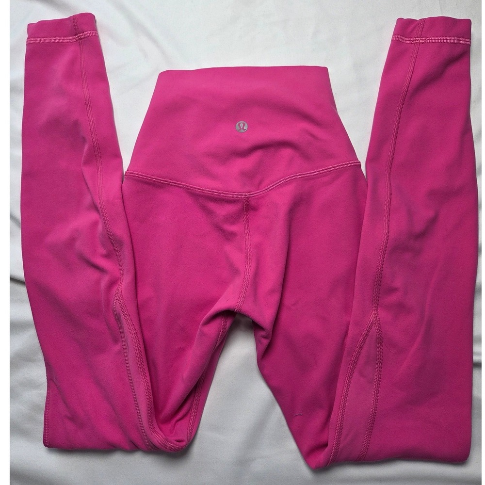 Lululemon Align High Rise Pant  Pink Nulu Yoga Leggings Womens Size 2 - Picture 2 of 6